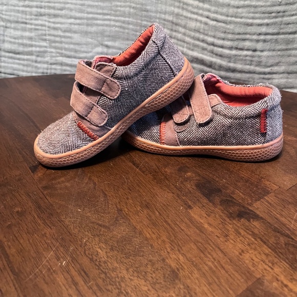 Livie and Luca Size 11 Toddler Boys Herringbone Natural Textile Shoes - Picture 4 of 6